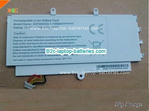 ACER 3UF504553-1-T0686(3ICP5/55/53) Battery 1400mAh, 16Wh  11.1V White Li-Polymer