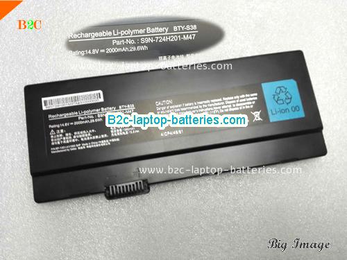 MSI BTY-S38 Battery 2000mAh, 29.6Wh  14.8V Black Li-ion