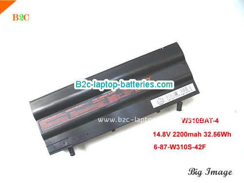 CLEVO 6-87-W310S-42F1-P Battery 2200mAh, 32.56Wh  14.8V Black Li-ion