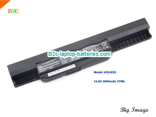 ASUS X43J Battery 2600mAh, 37Wh  14.8V Black Li-ion