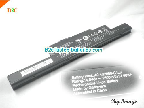 UNIWILL I40-4S2600-G1L3 Battery 2600mAh, 37.96Wh  14.6V Black Li-ion