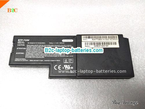 ACER BTP-72AV Battery 1900mAh 14.8V Black Li-ion