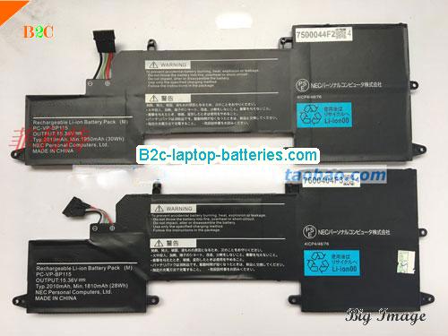 NEC PC-VP-BP115 Battery 2010mAh, 28Wh  15.36V Black Li-Polymer