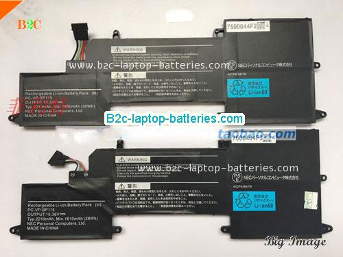 NEC 4ICP44876 Battery 2010mAh, 28Wh  15.36V Black Li-Polymer