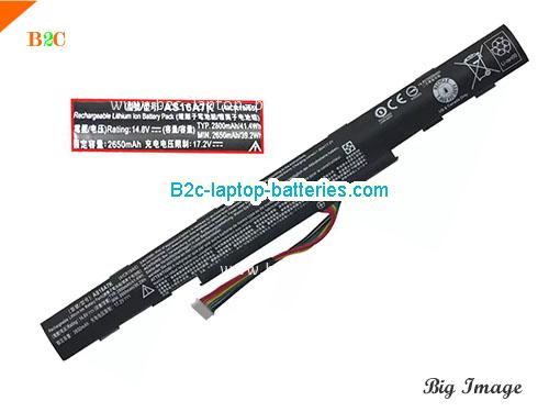 ACER ASPIRE E5-475G-70XV Battery 2800mAh, 41.4Wh  14.8V Black Li-ion