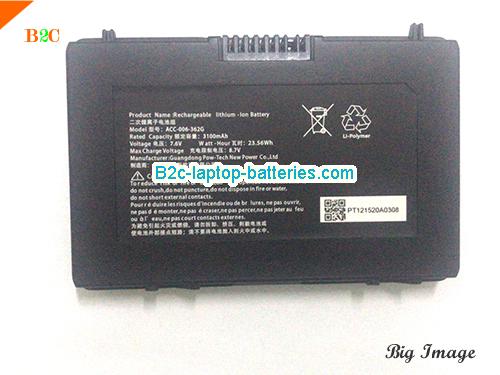 DT REARCH ACC-006-362G Battery 3100mAh, 23.56Wh  7.6V Black Li-ion
