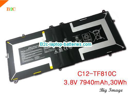 ASUS C12-TF810C Battery 7940mAh, 30Wh  3.8V Black Li-Polymer