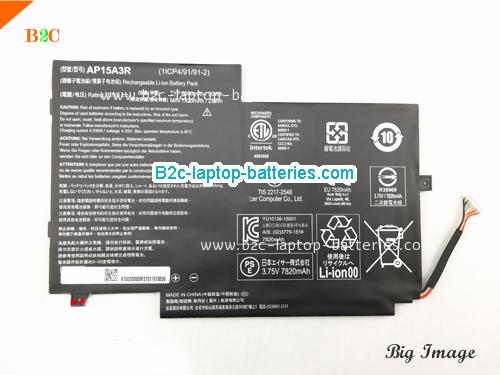 ACER Aspire switch 10E SW3-013P Battery 8060mAh, 30Wh  3.75V Black Li-ion