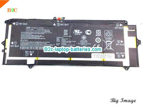 HP Elite X2 1012 G1-Z3T33US Battery 4820mAh, 40Wh  7.7V Black Li-ion