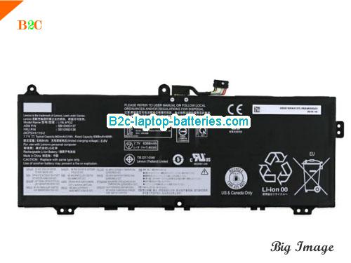 LENOVO IdeaPad Flex 5 CB-13IML05(82B8) Battery 6624mAh, 51Wh  7.7V Black Li-Polymer