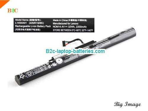 LENOVO Z41-70 (80K50043CF) Battery 2200mAh, 32Wh  14.4V Black Li-ion