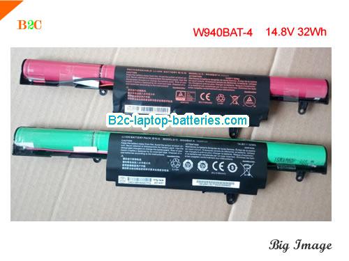 CLEVO 6-87-W94LS-4UF-1P Battery 32Wh 14.8V Black Li-ion