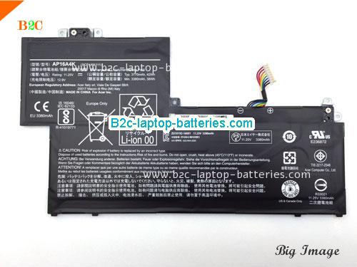 ACER Swift 1 SF113-31-C7EZ Battery 3770mAh, 42Wh  11.25V Black Li-Polymer