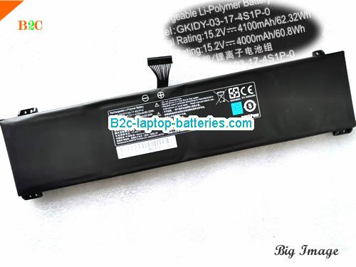 GETAC GKIDY03174S1P0 Battery 4100mAh, 62.32Wh  15.2V Black Li-Polymer