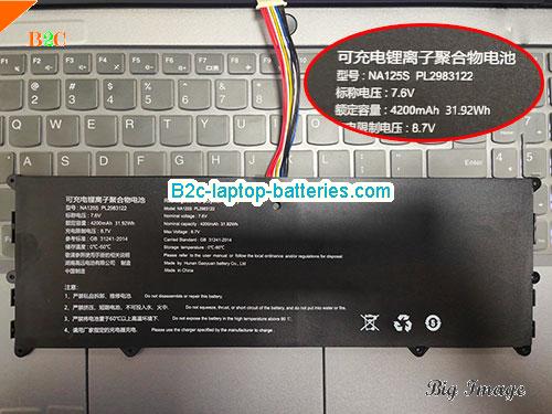 NUVISION AEC2783122-2S1P Battery 4200mAh, 31.92Wh  7.6V Black Li-Polymer
