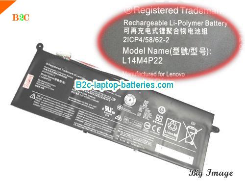 LENOVO L14M4P22 Battery 3144mAh, 23Wh  7.4V Black Li-ion