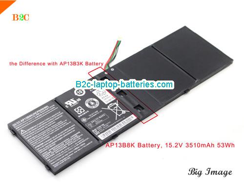ACER Aspire M5-583P Battery 3460mAh, 53Wh  15V Black Li-Polymer