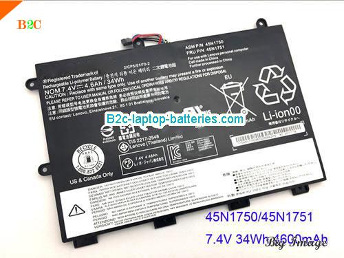 LENOVO ThinkPad 11e(20DA-A000TAU) Battery 34Wh 7.4V Black Li-Polymer