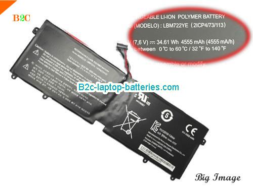 LG GRAM 13ZD950 Battery 4555mAh, 34.61Wh  7.6V Black Li-ion