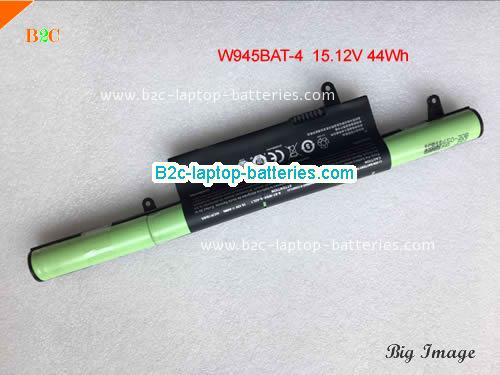 CLEVO W945BAT-4 Battery 2800mAh, 44Wh  15.12V Black Li-ion