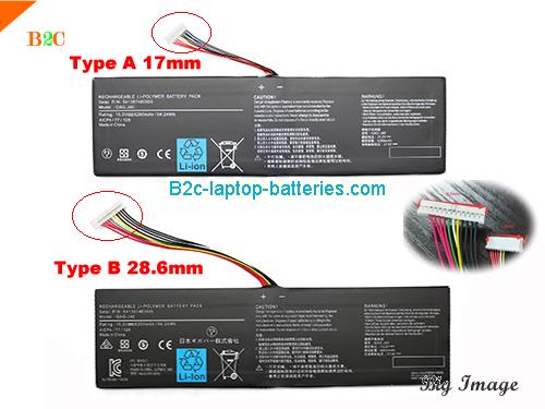 GIGABYTE AERO 15 OLED Battery 6200mAh, 94.24Wh  15.2V Black Li-Polymer