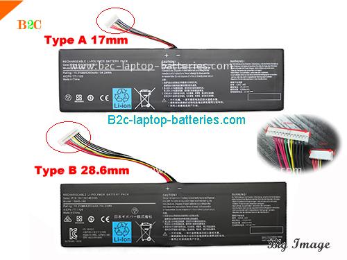 GIGABYTE AERO 15 Classic-SA Battery 6200mAh, 94.24Wh  15.2V Black Li-Polymer