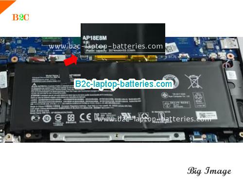 ACER ConceptD 5 CN515-71-003 Battery 3574mAh, 55.03Wh  15.4V Black Li-Polymer