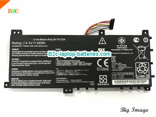 ASUS K451LB-WX060D Battery 3194mAh, 46Wh  14.4V Black Li-ion