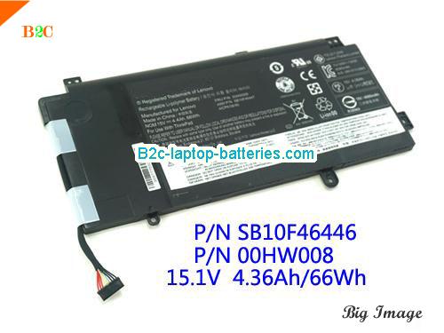 LENOVO FRU P/N OOHWOO9 Battery 4400mAh, 66Wh  15.2V Black Li-ion