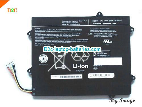 TOSHIBA PA5063U-1BRS Battery 9540mAh, 37Wh  3.7V Black Li-Polymer
