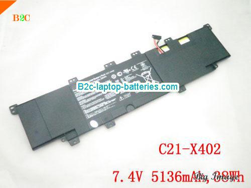 ASUS C21X402 Battery 5136mAh, 38Wh  7.4V Black Li-Polymer