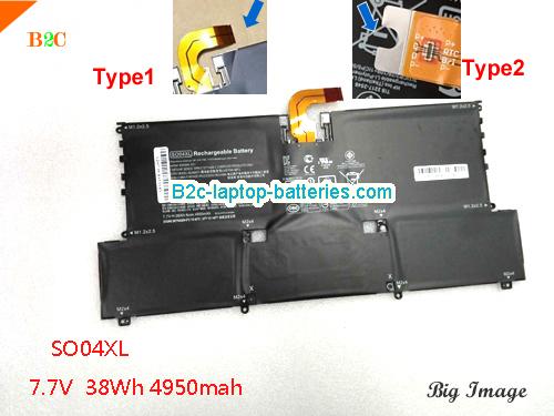 HP Spectre 13-V001NV Battery 4950mAh, 38Wh  7.7V Black Li-ion
