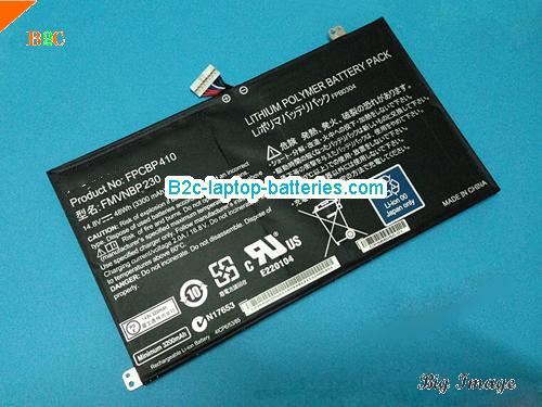 FUJITSU LifeBook U554 M7551NC Battery 3300mAh, 48Wh  14.8V Black Li-ion