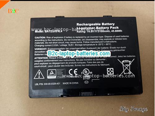 XPLORE BATZSX01L4 Battery 3100mAh, 45.88Wh  14.8V Black Li-Polymer