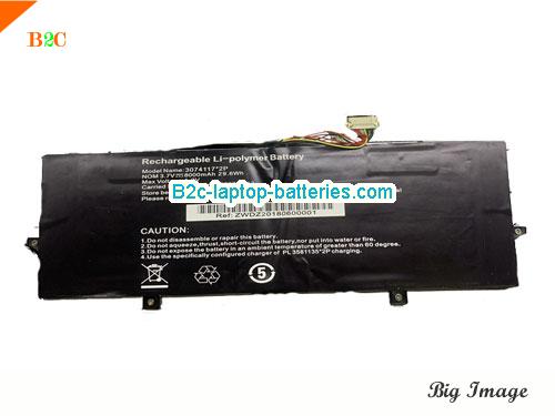 JUMPER 30741172P Battery 8000mAh, 29.6Wh  3.7V Black Li-Polymer
