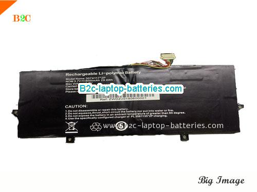 JUMPER 30741172P Battery 8000mAh, 29.6Wh  3.7V Black Li-Polymer