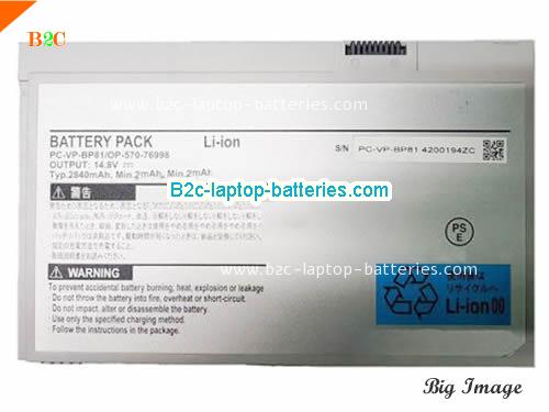 NEC OP-570-76998 Battery 2840mAh, 41.4Wh  14.8V Grey Li-ion