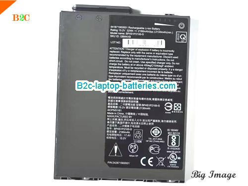 GETAC BP4S1P2100-S Battery 2160mAh, 32Wh  15.2V Gray Li-ion