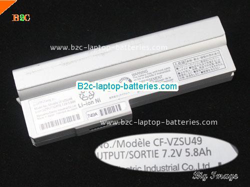 PANASONIC CF-R6AW1AJP Battery 5800mAh, 5.8Ah 7.2V Sliver Li-ion