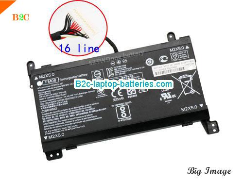 HP Omen 17t-3AW55AV-1 Battery 5973mAh, 86Wh  14.4V Black Li-Polymer