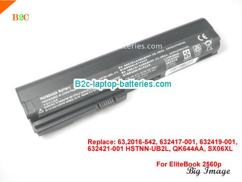 HP 632421-001 Battery 5200mAh 11.1V Black Li-ion