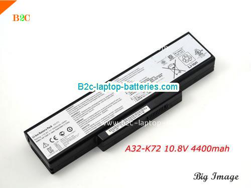 ASUS K72JV Battery 4400mAh, 48Wh  10.8V Black Li-ion