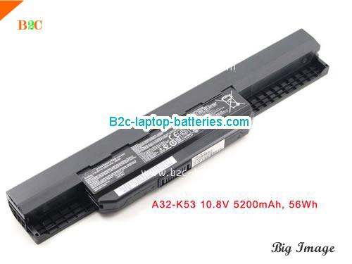 ASUS K53TA Battery 5200mAh 10.8V Black Li-ion