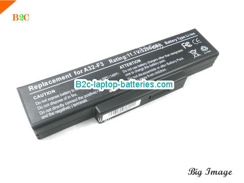 ASUS F3 Series Battery 5200mAh 11.1V Black Li-ion