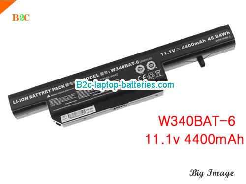 CLEVO G150S Battery 4400mAh, 48.84Wh  11.1V Black Li-ion
