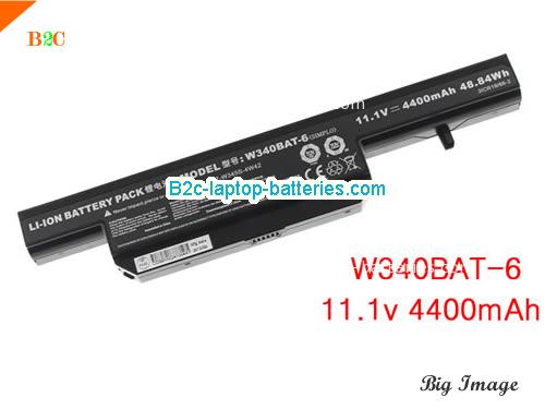 CLEVO 6-87-W345S-4271 Battery 4400mAh, 48.84Wh  11.1V Black Li-ion