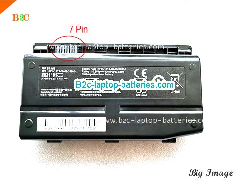 MECHREVO X6Ti-H Battery 4400mAh, 47.52Wh  10.8V Black Li-ion