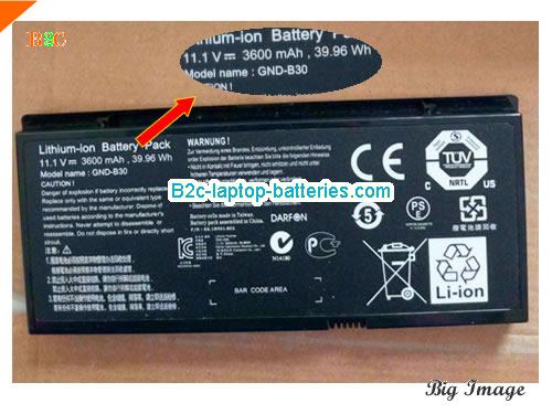 GIGABYTE M1405 Battery 3600mAh, 39.96Wh  11.1V Black Li-ion