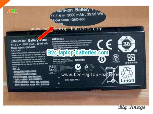 GIGABYTE GND-B30 Battery 3600mAh, 39.96Wh  11.1V Black Li-ion