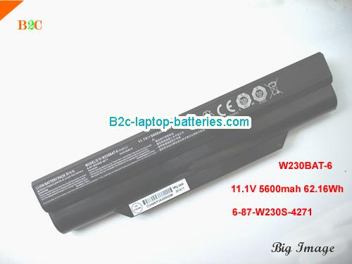 CLEVO W230a Battery 5600mAh, 62.16Wh  11.1V Black Li-ion